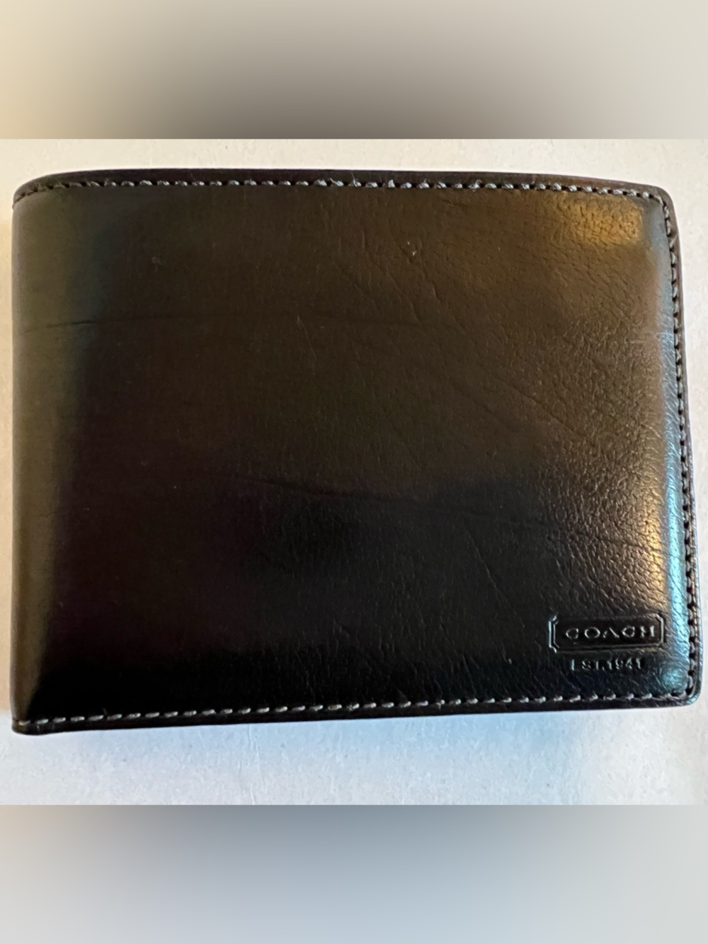 Coach Black Leather Bifold Wallet NWT and dust bag